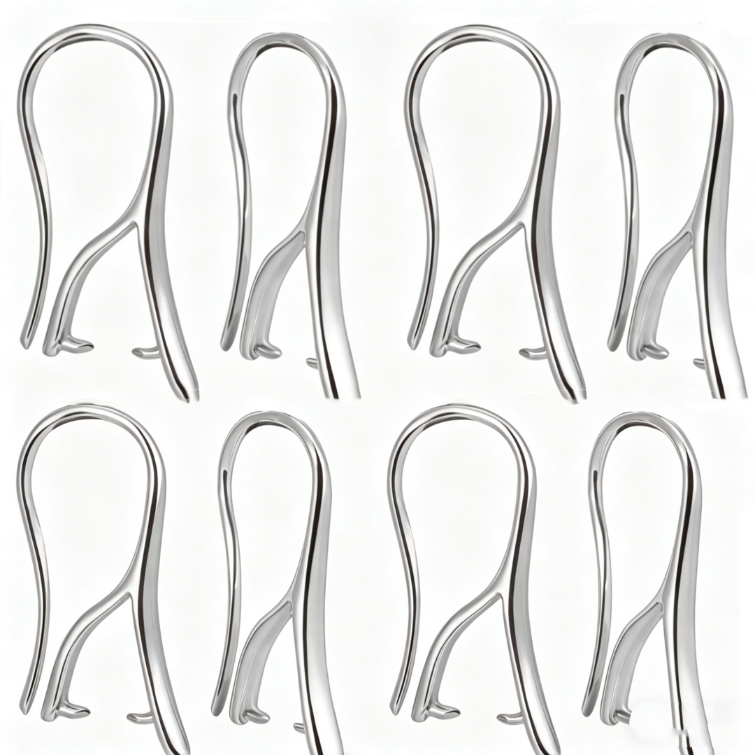 Drop Earrings - 10/30 szt. Białe zaczepy z zatrzaskami,