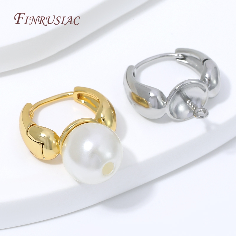 Drop Earrings - Złote (18K) pozłacane zapięcia do kolczyków