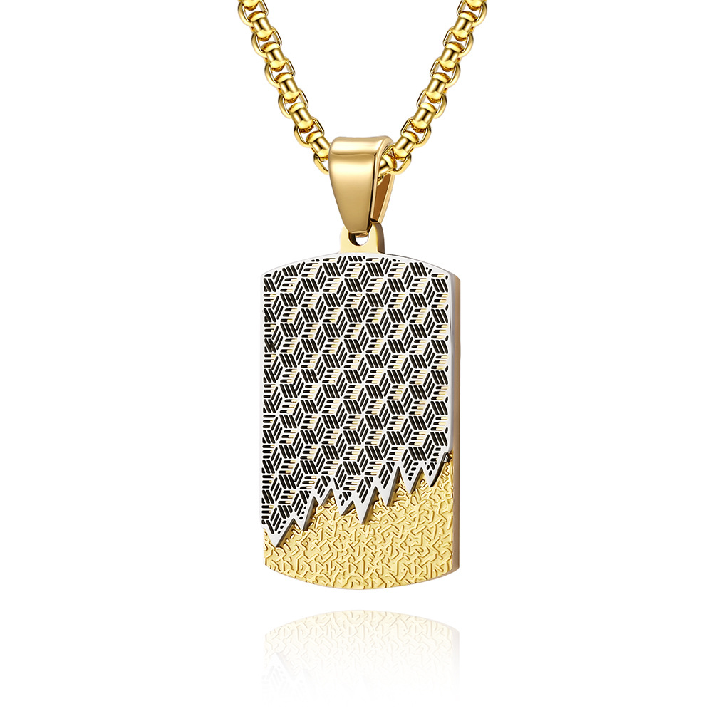Mens Dog Tag Necklace - Męski wisiorek ze stali nierdzewnej w