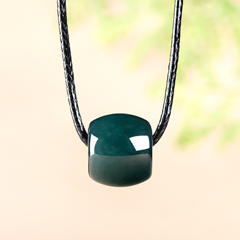 Jewelry & Watches Store - Naturalny Mjanmański Szmaragdowy Naszyjnik z Zawieszką