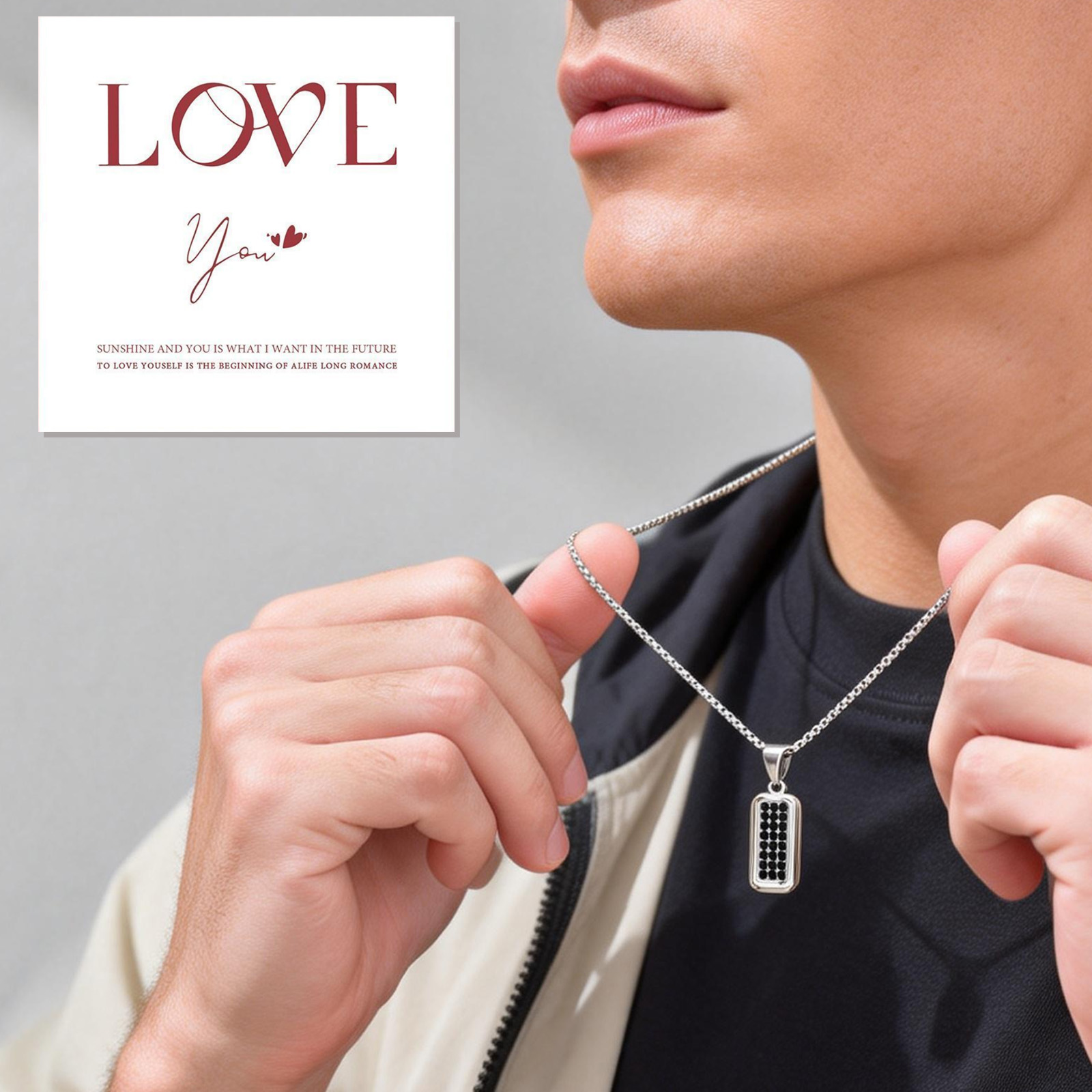 Spersonalizowany naszyjnik z i – Mens Dog Tag Necklace recenzja i cena