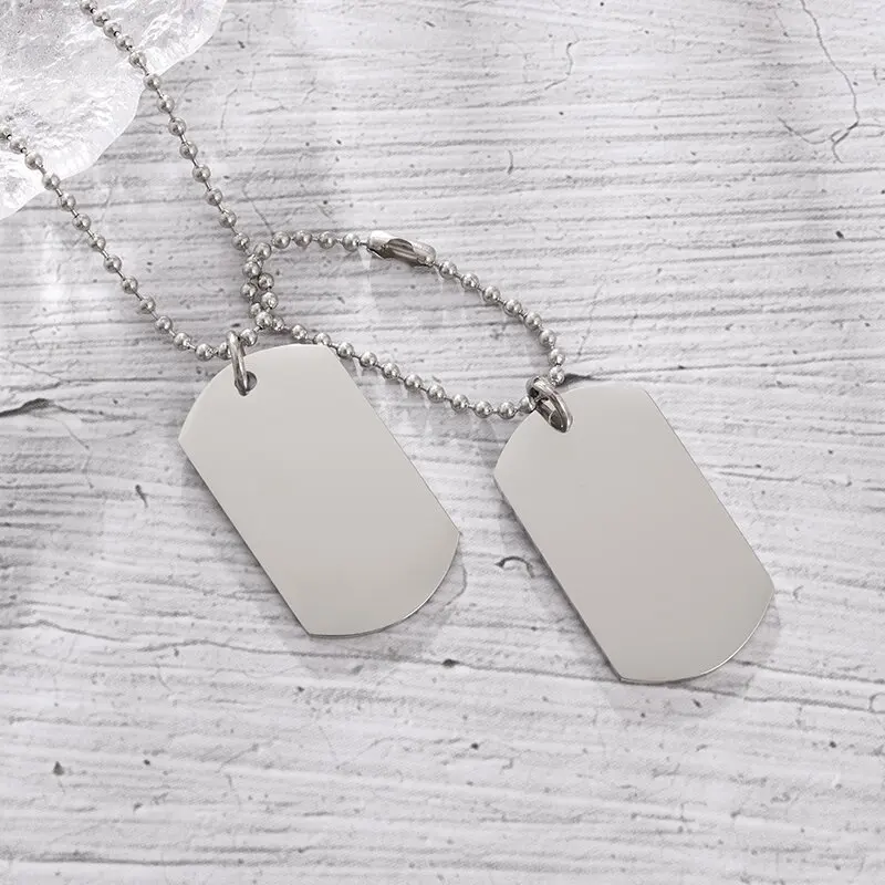 Prosty naszyjnik ze stali nier – Mens Dog Tag Necklace recenzja i cena