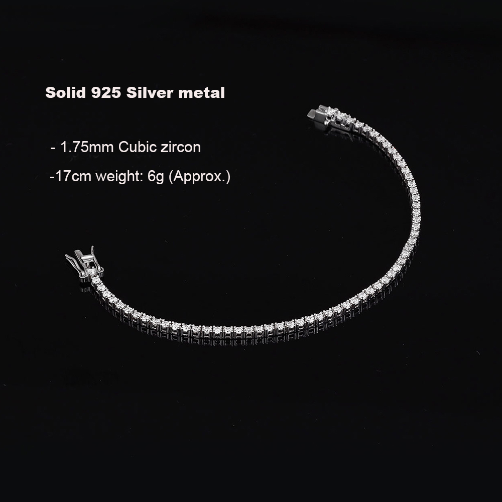 Prawdziwe srebro 1,75 mm/1,5 m – Tennis Bracelet Cubic recenzja i cena