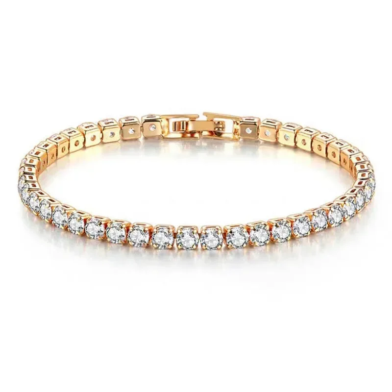 Hip hop 925 sterling silver cu – Tennis Bracelet Cubic recenzja i cena