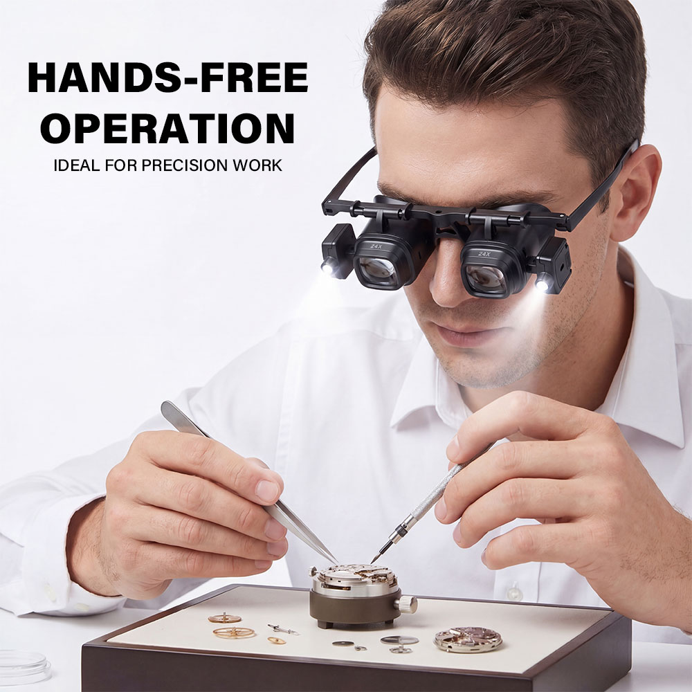 Przenośna lupa nagłowna 2X-24X – Jewelry Eyewear Watches & Accessories recenzja i cena