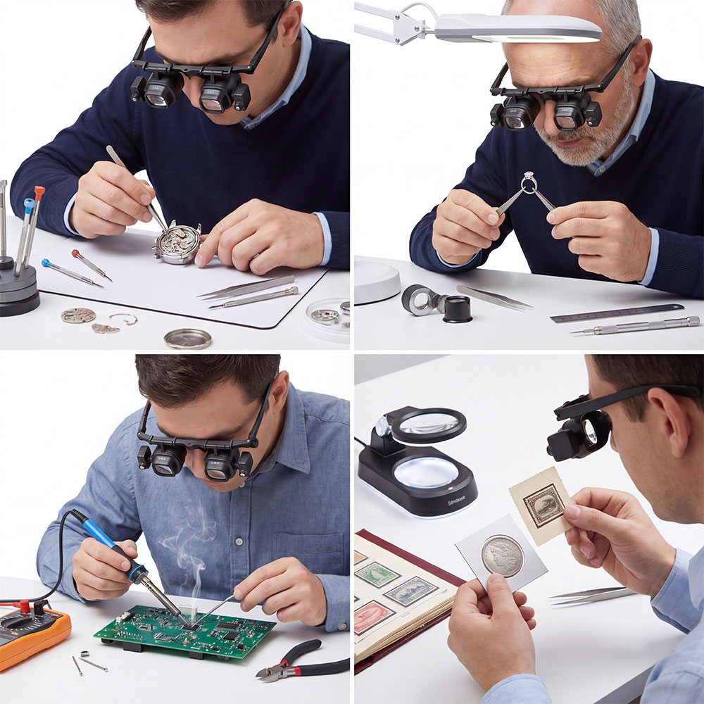 Przenośna lupa nagłowna 2X-24X – Jewelry Eyewear Watches & Accessories recenzja i cena